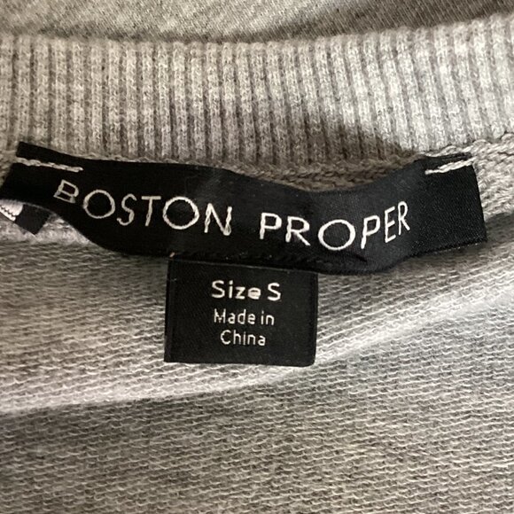 Boston Proper Gray Embroidered Sequin Fringe Boho Long Sleeve Mini Dress S #177G - Picture 6 of 8